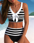 Laluna® | Raidallinen korkeavyötäröinen bikini
